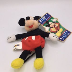 Disney Mickey Mouse Plush Keychain with Zippered Pouch